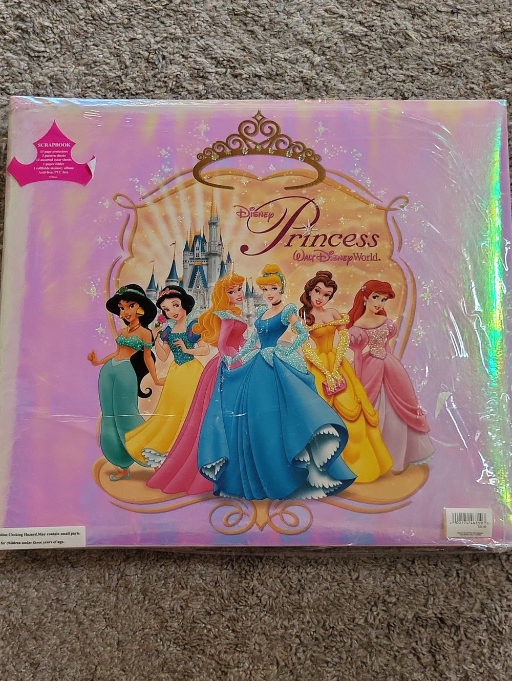 Disney Princess Hardcover Scrapbook Album — Iridescent Pink